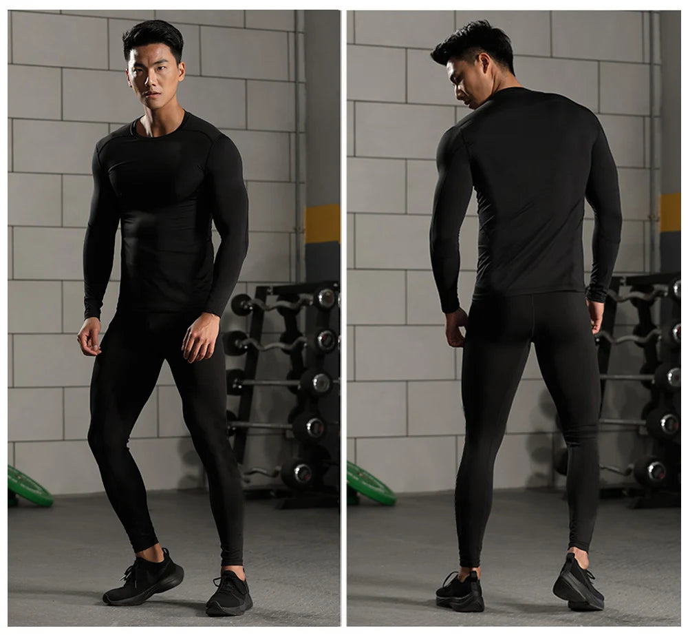 Winter Top Quality New Thermal Underwear Men Underwear Sets Compression Fleece Sweat Quick Drying Thermo Underwear Man Clothing