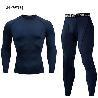 Winter Top Quality New Thermal Underwear Men Underwear Sets Compression Fleece Sweat Quick Drying Thermo Underwear Man Clothing