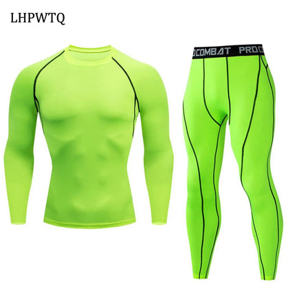 Winter Top Quality New Thermal Underwear Men Underwear Sets Compression Fleece Sweat Quick Drying Thermo Underwear Man Clothing