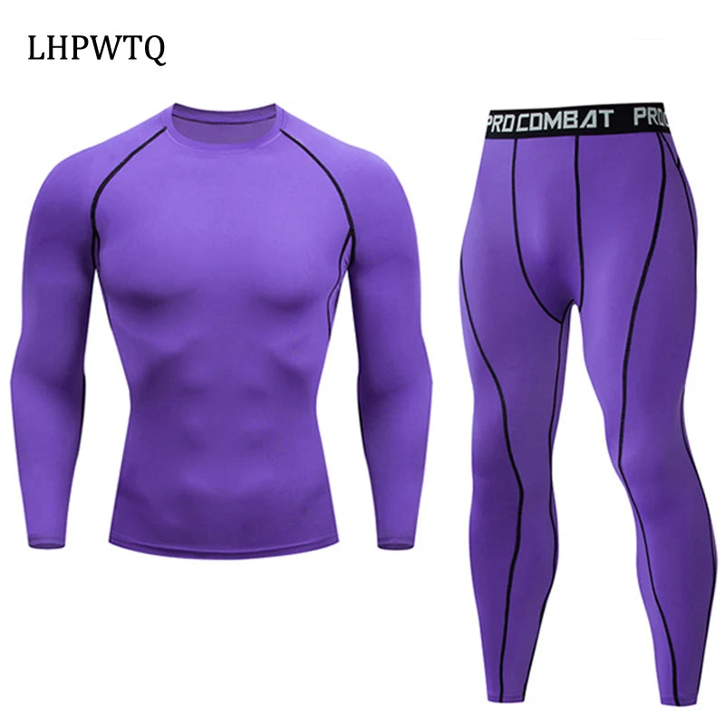 Winter Top Quality New Thermal Underwear Men Underwear Sets Compression Fleece Sweat Quick Drying Thermo Underwear Man Clothing