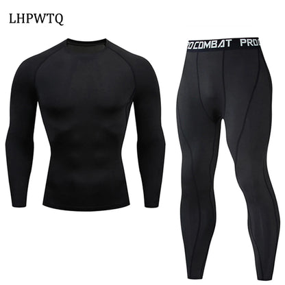 Winter Top Quality New Thermal Underwear Men Underwear Sets Compression Fleece Sweat Quick Drying Thermo Underwear Man Clothing