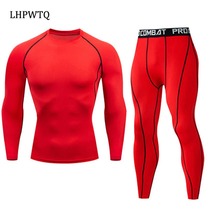 Winter Top Quality New Thermal Underwear Men Underwear Sets Compression Fleece Sweat Quick Drying Thermo Underwear Man Clothing