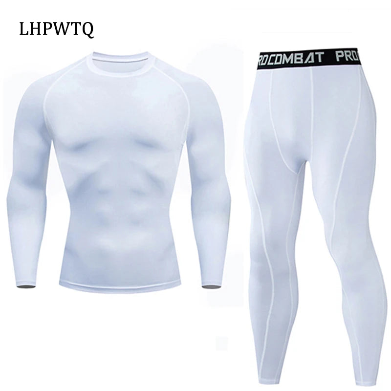 Winter Top Quality New Thermal Underwear Men Underwear Sets Compression Fleece Sweat Quick Drying Thermo Underwear Man Clothing