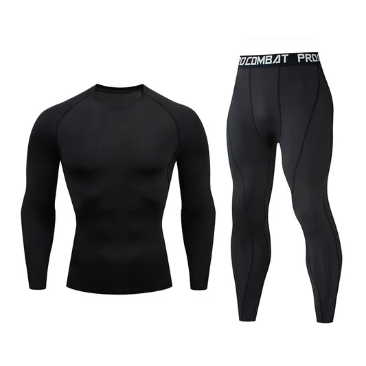 Winter Top Quality New Thermal Underwear Men Underwear Sets Compression Fleece Sweat Quick Drying Thermo Underwear Man Clothing