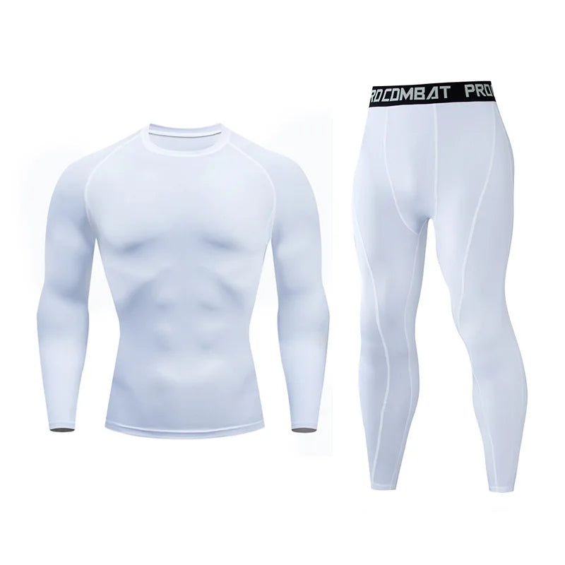 Winter Top Quality New Thermal Underwear Men Underwear Sets Compression Fleece Sweat Quick Drying Thermo Underwear Man Clothing