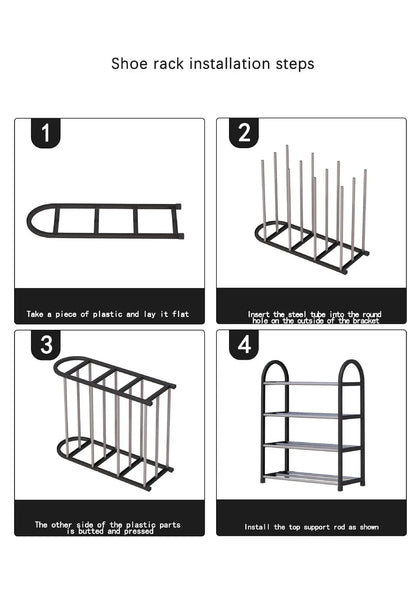 4 Floor Assembly Simple Creative Home Shoe Rack Dormitory Door Storage Rack Storage Shoe Multifunctional Cabinet  Home Supplies